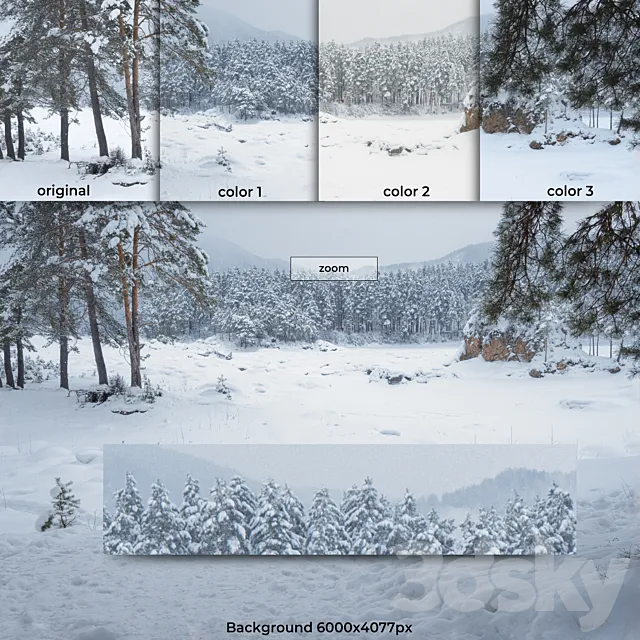 Altai Manzherok winter background for windows 6k 3ds Max