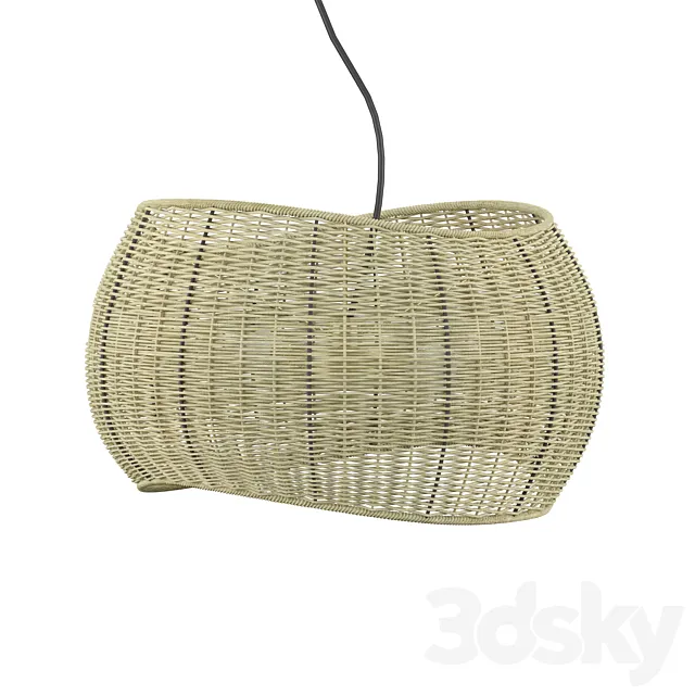 Althea Wicker Pendant Light (Crate and Barrel) 3DS Max Model