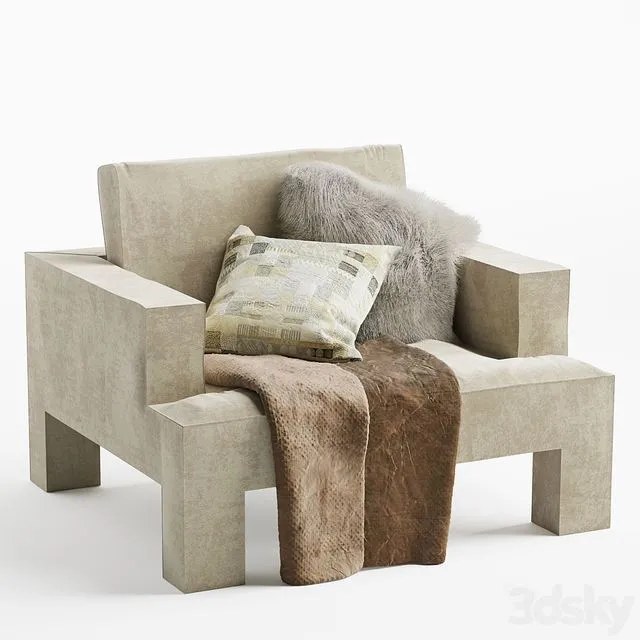 Alto piano armchair 3dsMax Model