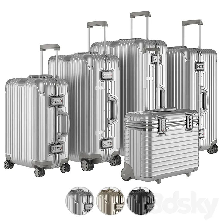 Aluminium Suitcase Rimowa Collection 3DS Max Model
