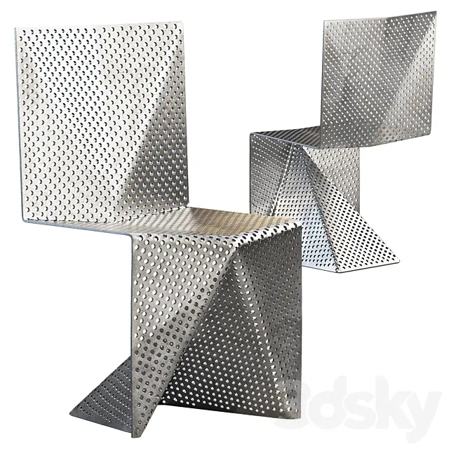 Aluminum Chair by Tobias Labarque 3DSMax File