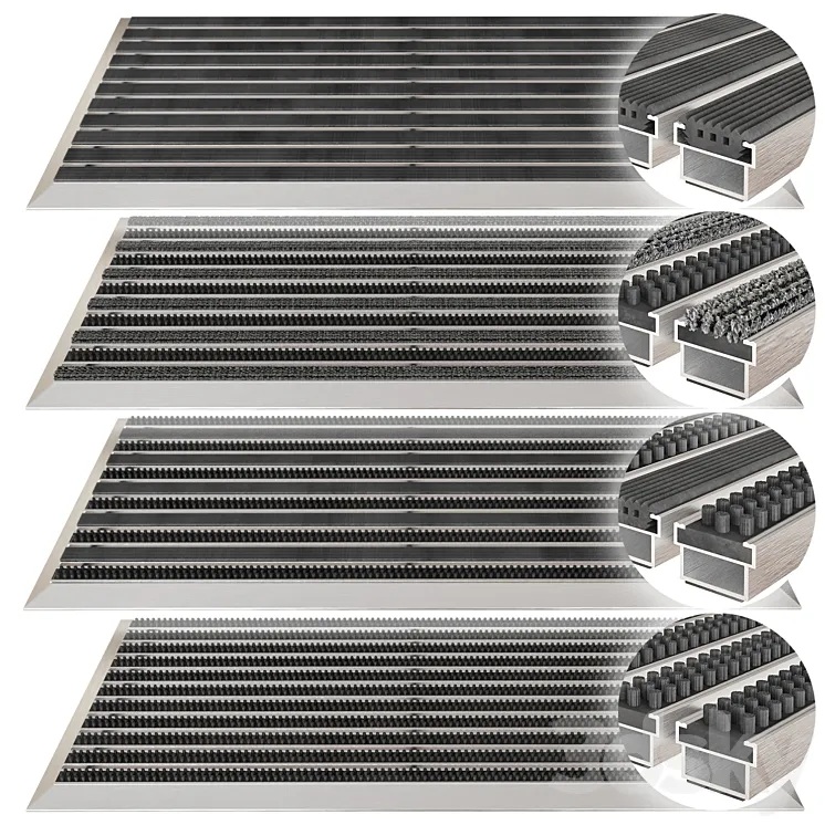 Aluminum dirt grates 3DS Max