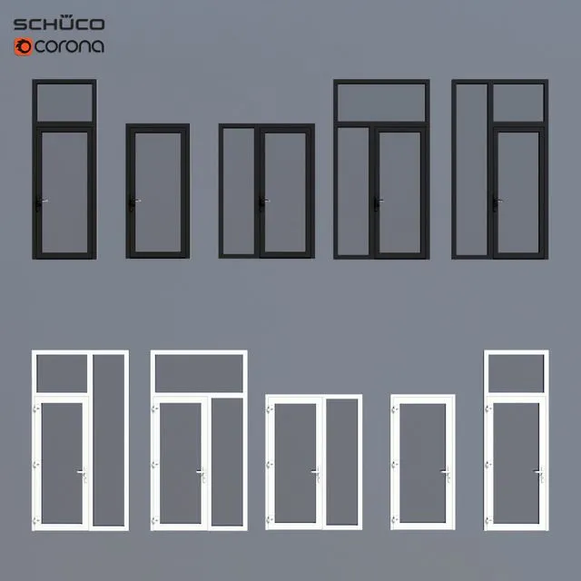 Aluminum doors Schuco 3dsMax Model