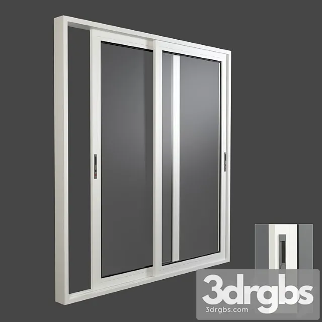 Aluminum sliding door & window white 3dsmax Download