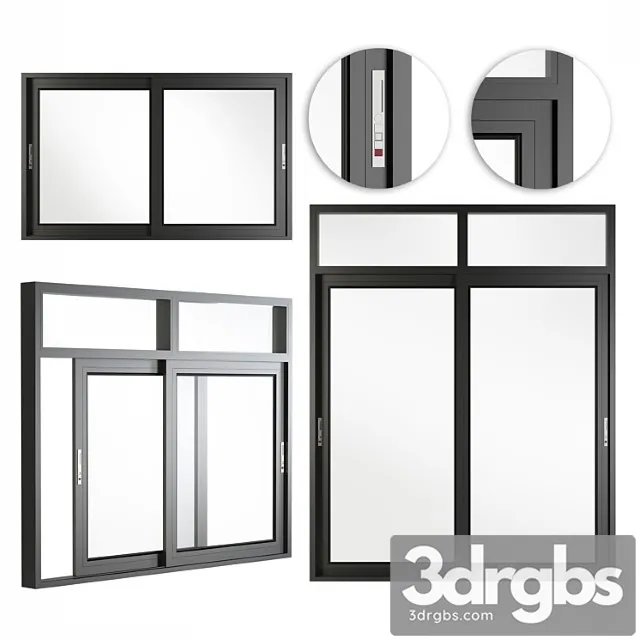 Aluminum sliding door & windows with header