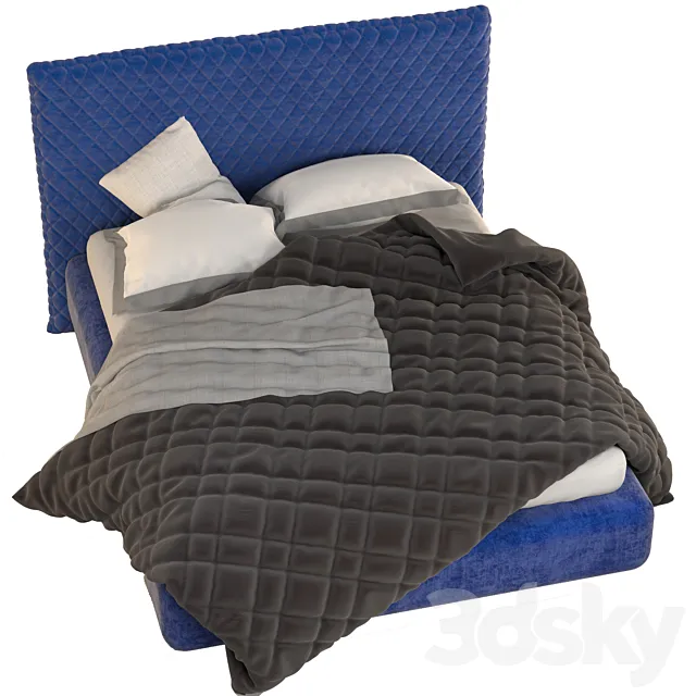 ALVA-QUILTED BED 3DSMax File