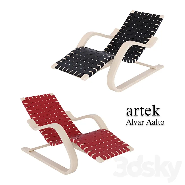 Alvar Aalto Lounge Chair 43 3DS Max Model