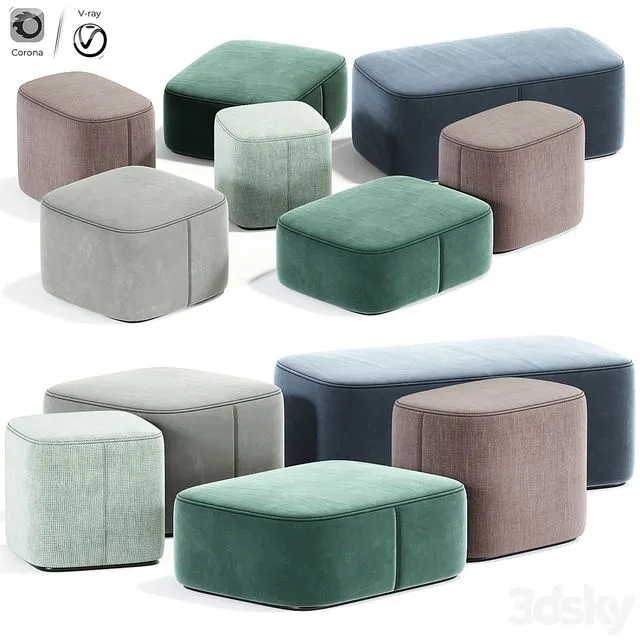 Alvin maris corner pouf 3dsMax Model