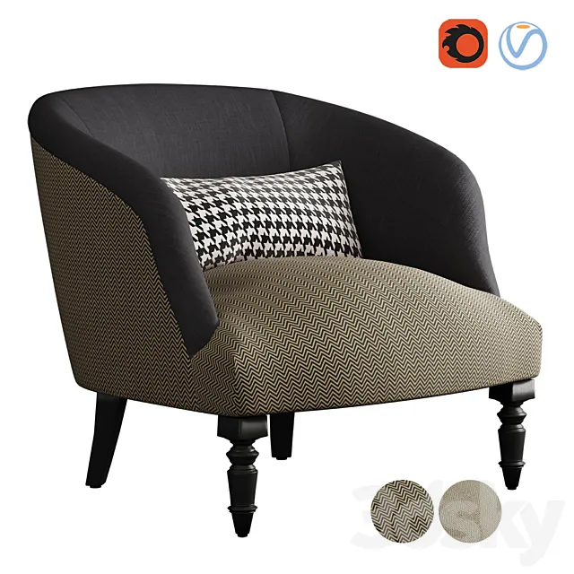 AM.PM Armchair Ambroise 3ds Max