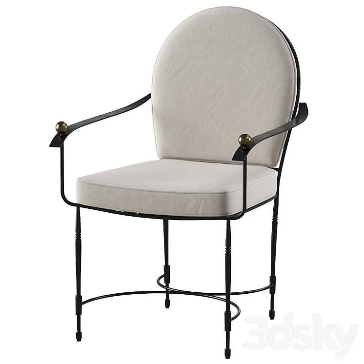 AMALFI ROUND BACK ARMCHAIR 3DS Max