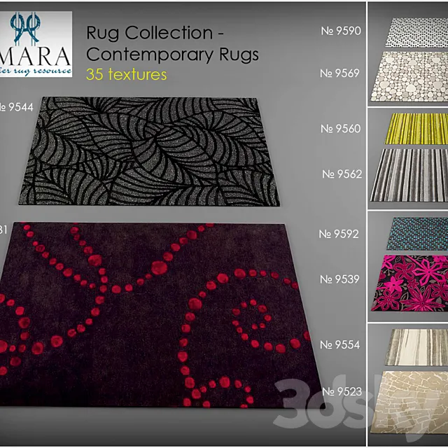 Amara Rug.  Collection – Contemporary Rugs 3DSMax File