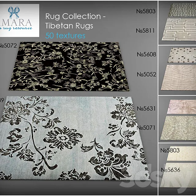 Amara Rug Collection – Tibetan Rugs 3DS Max Model