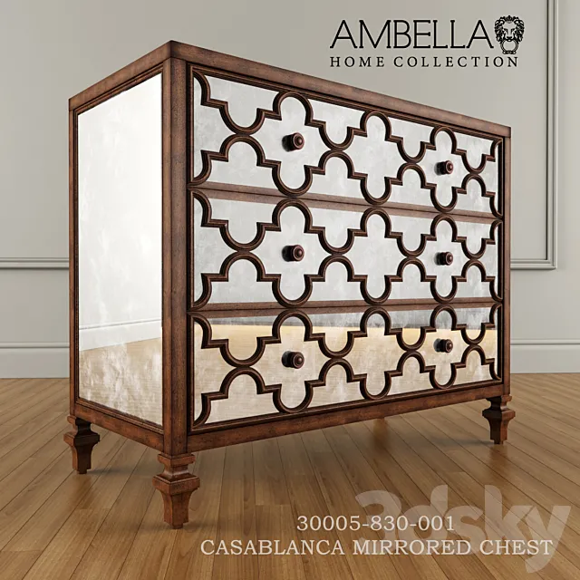 Ambella Home CASABLANCA MIRRORED CHEST 3DSMax File