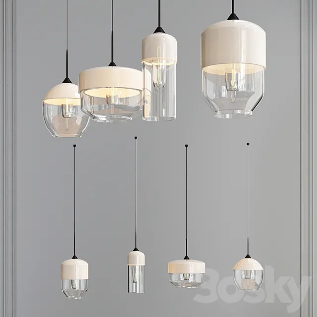Amber pendant lights 3ds Max