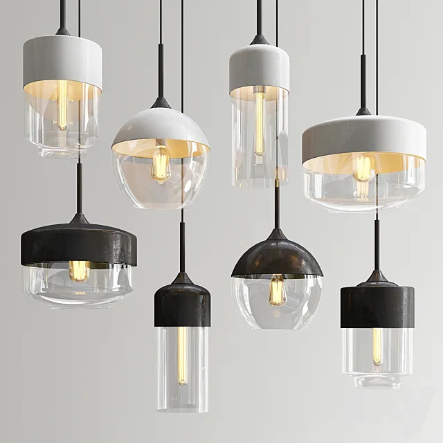 Amber pendant lights 3ds Max