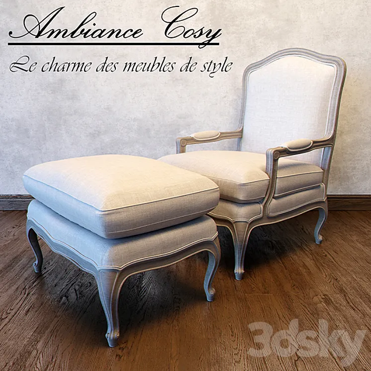 ambiance cosy cuisine WE1 WE2 3DS Max