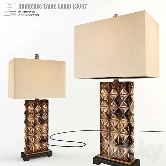 Ambience Table Lamp 13047 3ds Max