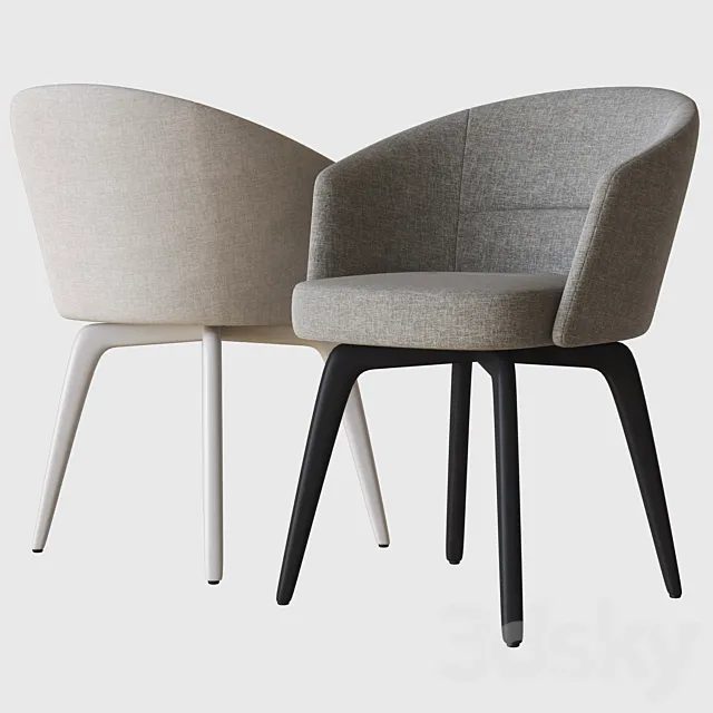 amelie dining chair minotti 3DS Max Model