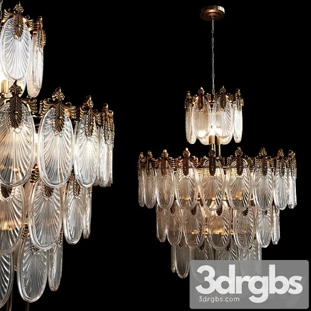 American retro glass chandelier