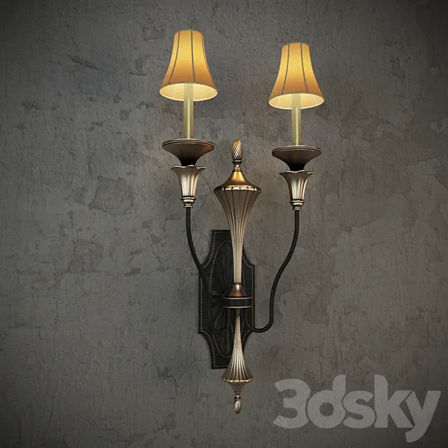 American Retro Wall Light 3DS Max Model