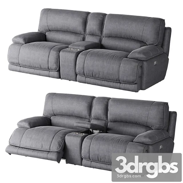 American signature furniture mario 3-piece dual power reclining sectional
