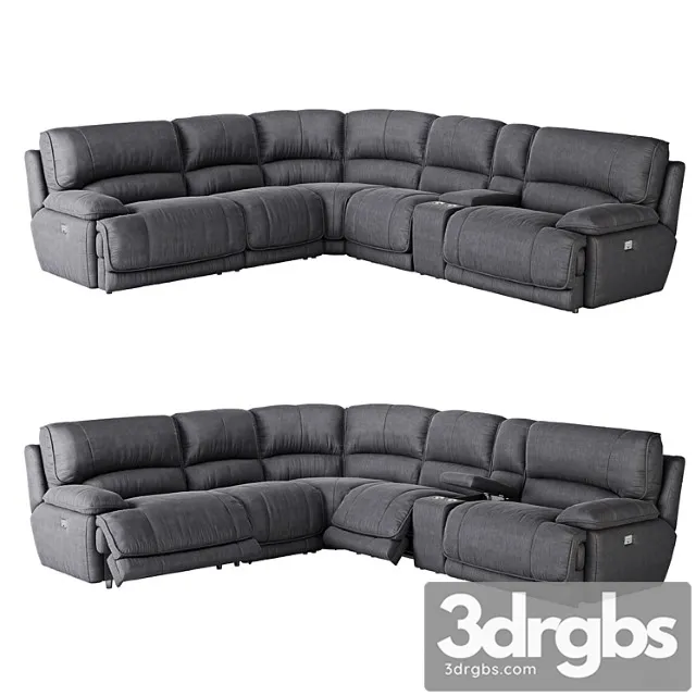 American signature furniture mario 6 piece dual-power reclining sectional 2 3dsmax Download