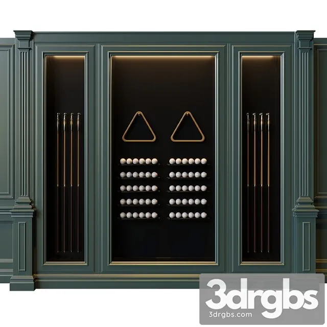 American Style Billiard Cabinet 3dsmax Download