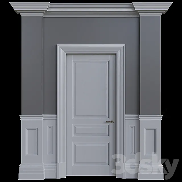 American style door 3DSMax File