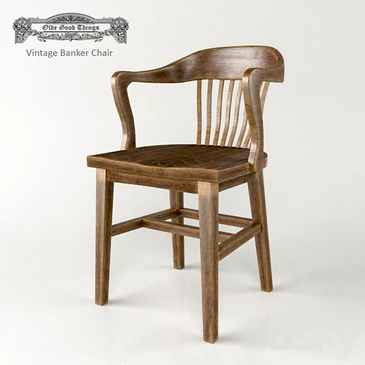 American Vintage Banker Chair 3DS Max