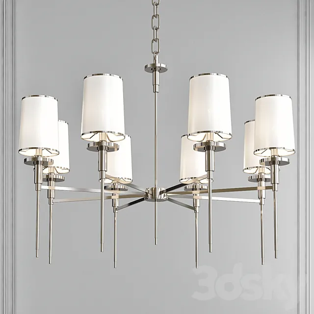 Amherst Polished Nickel 8 Light Chandelier by Hudson Valley 3ds Max