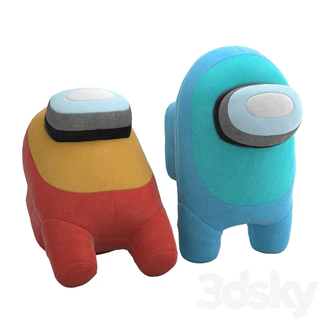 Among Us Plush Toy 3ds Max