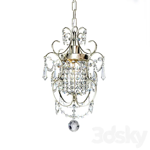 Amorette Chrome Finish Mini Chandelier 3ds Max