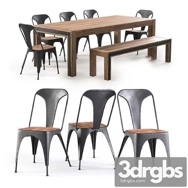Amos table and chairs 2 3dsmax Download