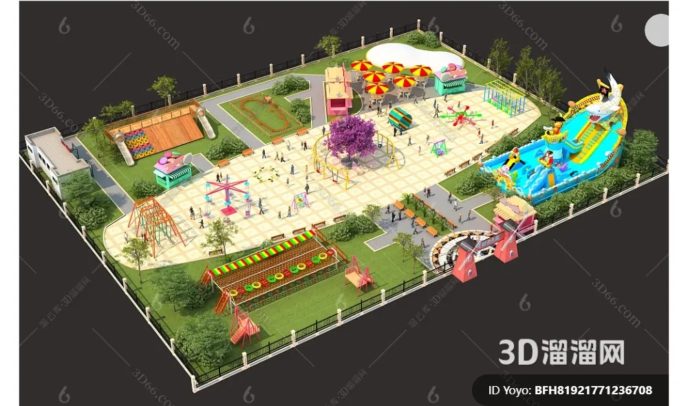 Amusement Park for Kid – 3D Model – 095