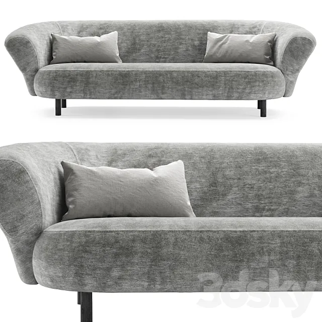 Ana Sofa by Christophe Delcourt _ Three-seater sofa 3ds Max
