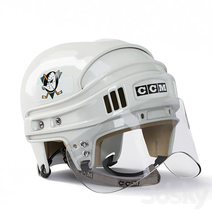 Anaheim Ducks CCM Hockey Helmet 3DS Max