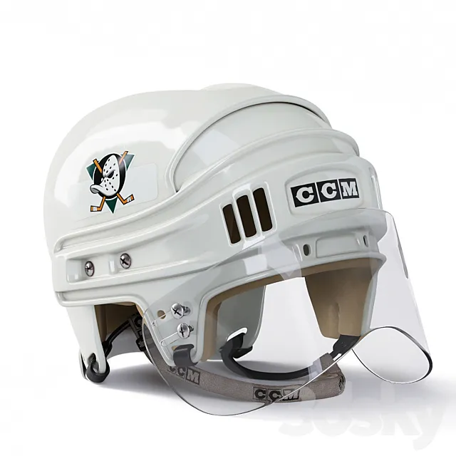 Anaheim Ducks CCM Hockey Helmet 3DSMax File