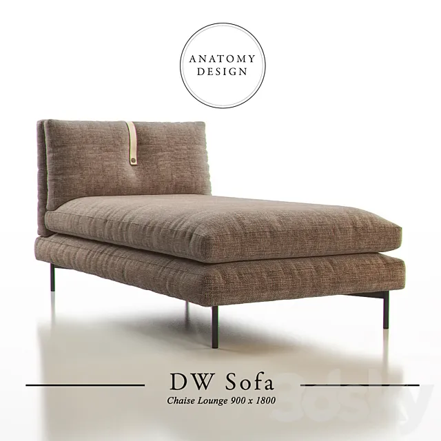 Anatomy Design – DW Sofa Chaise Lounge 3DS Max Model