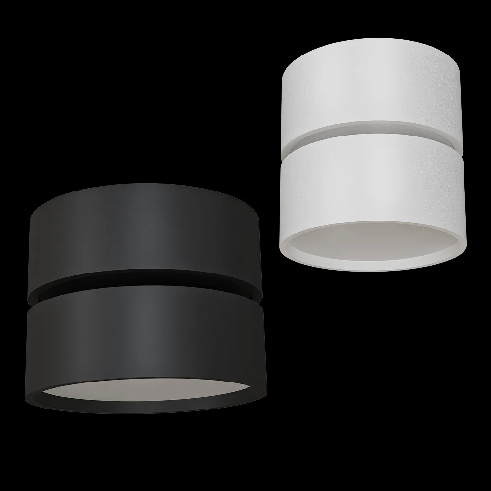ANCARD – Surface mounted luminaire White Black 3ds Max