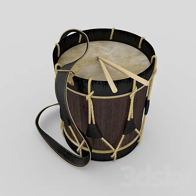 Ancient hussar drum 3ds Max