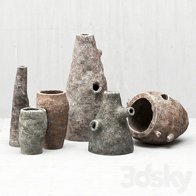 Ancient jugs 3DS Max Model