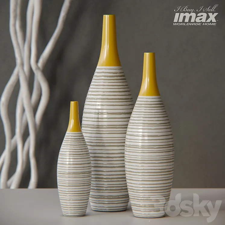 Andean Multi Glaze Vases 3DS Max