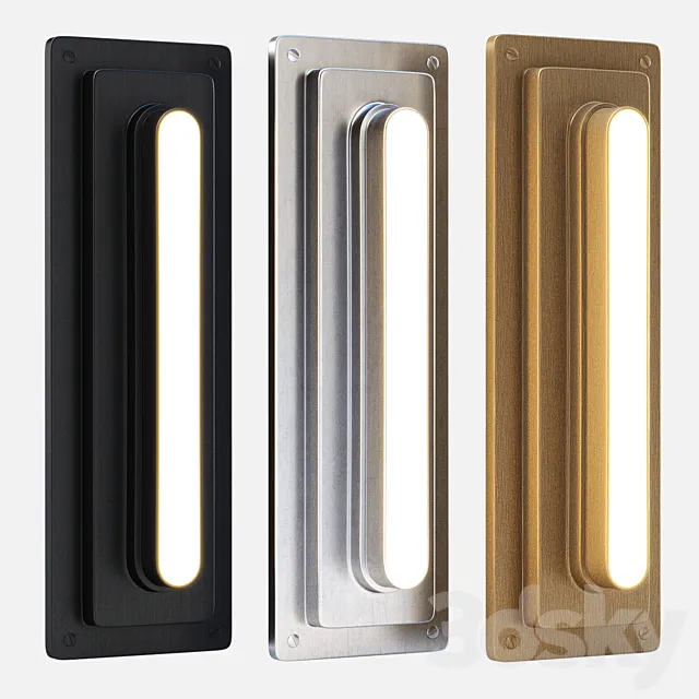 Ander Metallic Wall Lamp _ Modern wall metallic light 3ds Max