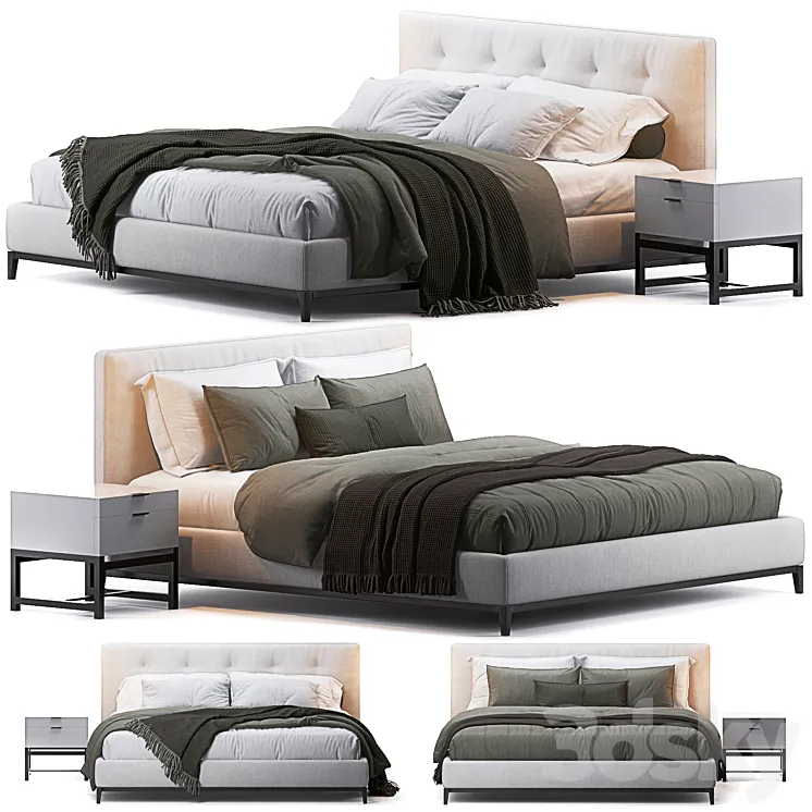 Andersen bed by Minotti 3DS Max