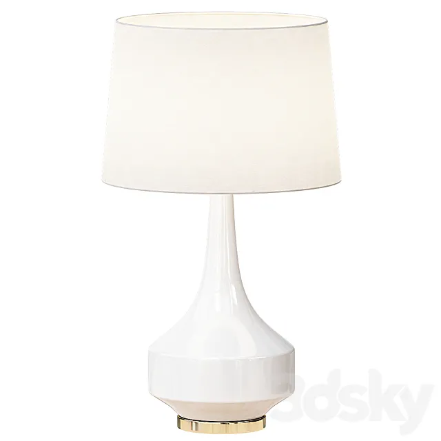 Anderson Table Lamp White 3DS Max Model