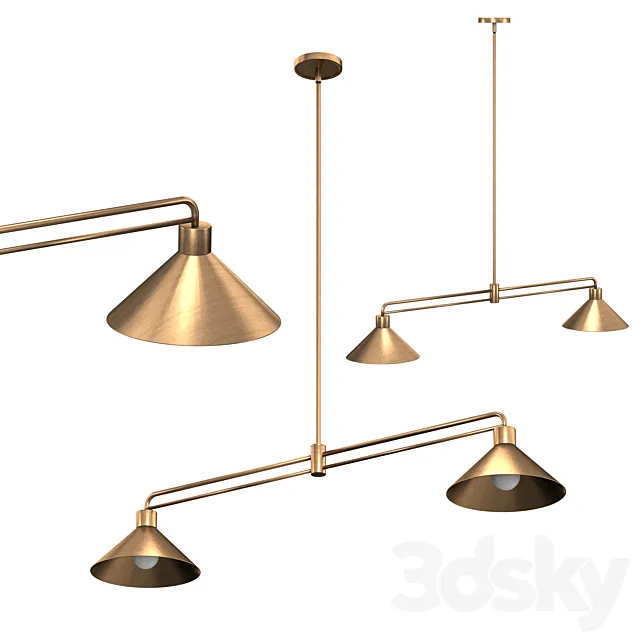 Andre Brass 2-Light Pendant 3ds Max