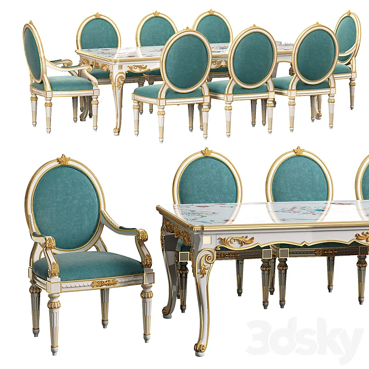Andrea Fanfani Pranzo dining table 3DS Max