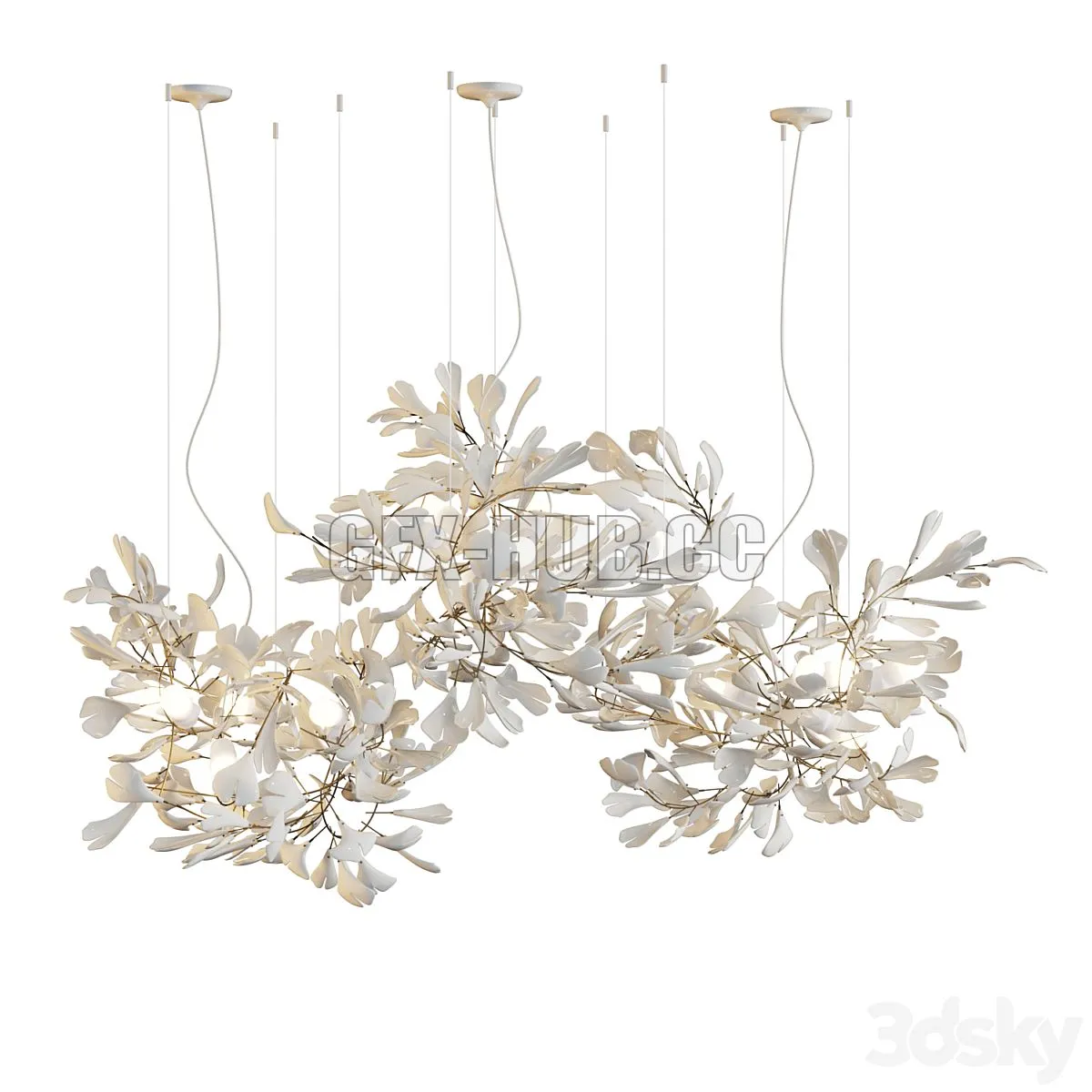 Andreea Braescu Chandelier GINKGO C 117 3dsMax Model