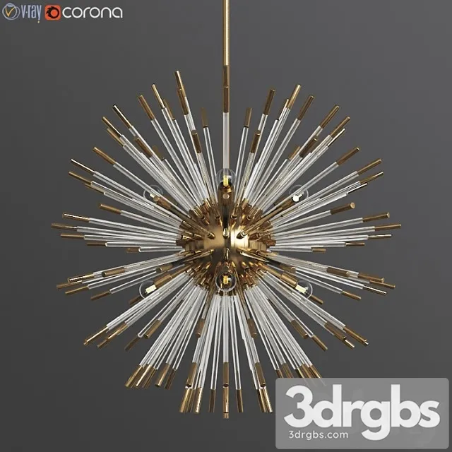 Andromeda large chandelier in brass 3dsmax Download