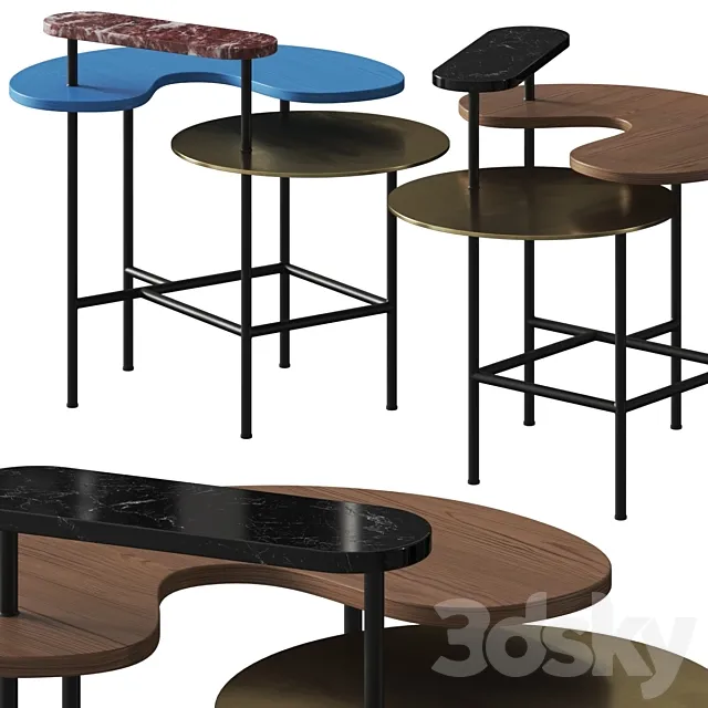 AndTradition Palette JH8 Coffee Tables 3DSMax File